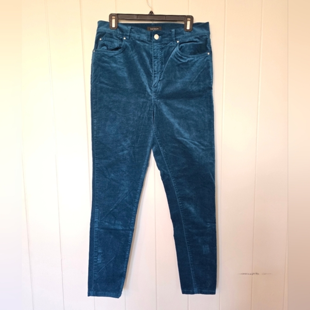 Ann Taylor Velvet Peacock Blue The Skinny Jeans High Rise 12